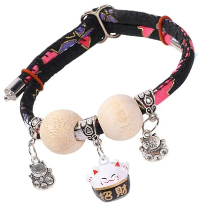 Collars for Cats,Lucky Cedar-Bead Collar for Cat | All-Day Wear Animals Adjustable Necklace Aesthetic for Photography Training Travel Walking Holiday Yard