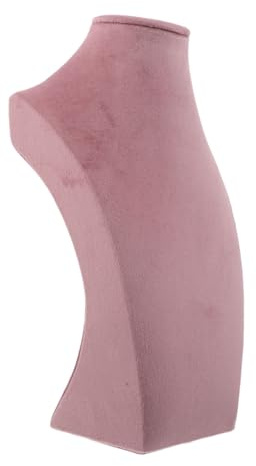 Cabilock Maniquí Soporte Estable y Fácil Mantenimiento de Terciopelo Rosa Porta Collares Diseño Elegante para Exhibición de Joyas en Vitrinas y Tiendas