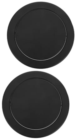DOITOOL 2pcs Stainless Steel Trash Bin Lid with Swing Flap Cover, round Countertop Garbage Lid Featuring Space-saving Design and Sturdy Construction for Kitchen, Bathroom, Workstation,