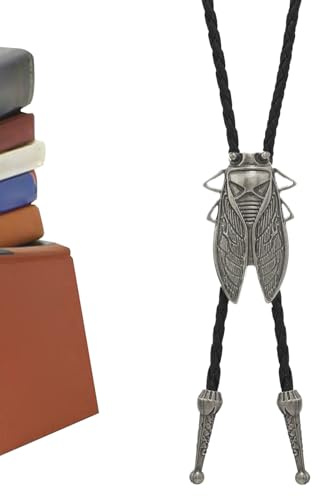 Cravates À Cordon Pour Hommes,Cordon De Col En Simili Cuir Rétro - Design De Cicada Cravate À Collier Western Cowboy,Pour Costume Cosplay Accessoires Barman Spectacle Scénique Voyage Lieu De Travail