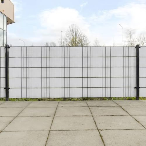 Générique Paravents de Balcon 10 pcs Blanc 255x19 cm résine tressée,Clôtures & barrières, Panneaux de clôture,156313