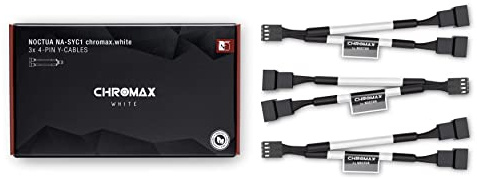 Noctua NA-SYC1 chromax.white, 4-pin Y-Kablar för PC-Fläktar (Vit)