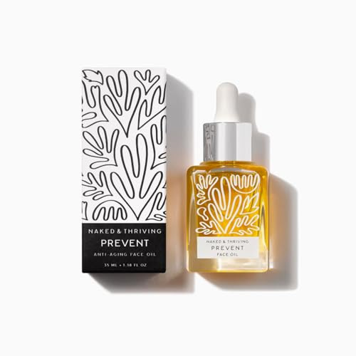 Naked & Thriving Prevent Anti-Aging Facial Oil - Vegan, Naturally-Derived Skin Care & Face Oil (1.18 oz/35 mL)
