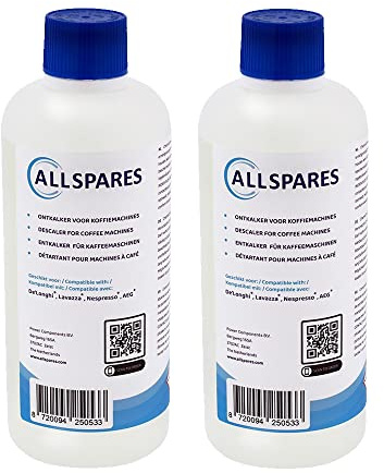 AllSpares Entkalker für Kaffeemaschinen geeignet für Delonghi EcoDecalk DLSC500 und AEG M3BICD200 (500 ml (2er Pack))