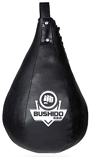 DBX Bushido Boxbirne Hängend mit Füllung 5 kg - Boxsack Punchingball Erwachsene - Schwarz Boxing Bag - Boxball - Boxing Equipment