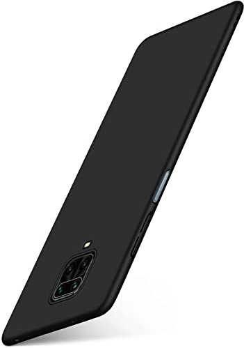 moex Funda Trasera [Ultrafina] Compatible con Xiaomi Redmi Note 9 Pro | Metálico Mate Noir