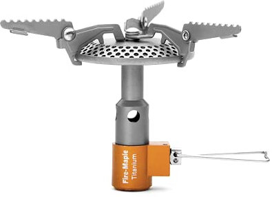 Fire-Maple Fornellini a Gas Portatile in Titanio per Outdoor Campeggio Trekking Backpacking Ultraleggero e Durevole 2300W Mini Stufa Fornello Pieghevole FMS-116T