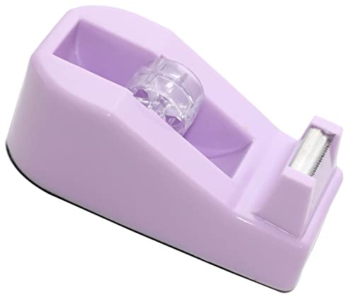 WELSTIK Desktop Tape Dispenser Non-Skid Base, for Packaging in Office,Restaurant, Flower Shop,Cake Shop,Purple