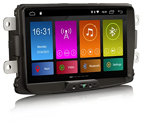 Erisin Android 10 Autoradio GPS Navi für Renault Dacia Duster Logan Sandero Dokker 7 Zoll HD Touchscreen Unterstützt Bluetooth CarPlay DSP FM Radio A2DP Mirror Link DVB-T2 WiFi DAB+ RDS TPMS