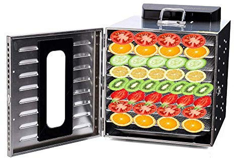 Máquina deshidratadora de Alimentos Profesional de 12 Capas, Temporizador Digital Ajustable y Control de Temperatura, secador de Acero Inoxidable para Hierbas, Carne, Frutas