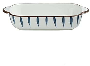 Plat à Four Plat de cuisson en céramique, ensemble de plats de cuisson rectangulaires en porcelaine peinte en couleur for légumes, lasagnes, casserole, pain, brownies Moule à pâtisserie individuel Pla