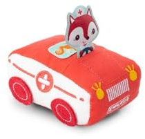 Lilliputiens - Friktionsauto Alice der Fuchs - Mit Musik und Texturen zur Sinnesförderung - Fördert Motorik, Fantasie und Kreativität der Kleinkinder - Frühförderndes Spielzeug - Ab 18 Monaten - 83439
