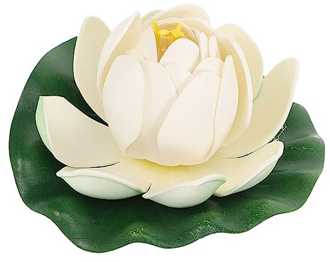 GOOHOCHY Schwimmende Blumen Künstliche Lotusblume Deko Simulierte Blume Aquariumlotus Schwimmblume