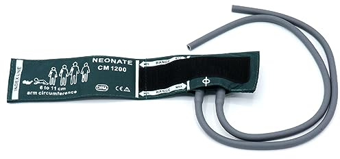 skmeditec Blutdruckmanschette mit Doppelschläuche für Neugeborene 6-11cm, Wiederverwendbare Nylon Ersatz Blutdruckmanschette, Ohne Anschluss