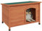 PawHut Wooden Dog Kennel Outdoor Pet House Elevated with Removable Floor, Openable Roof, for Large Dogs, 100 x 65.5 x 68cm - Natural Wood Tone