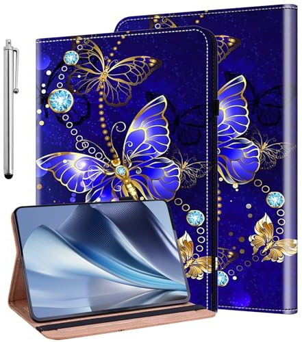 KEDBBAO Hülle für 6,8-Zoll Kindle Paperwhite (11. Generation - 2021)/Kindle Paperwhite Signature Edition Schutzhülle PU Leder Cover Case mit Stifthalter für Paperwhite Hülle, Diamant-Schmetterling