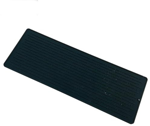 Silikon-Abtropfmatte, 41 x 15 cm, große Abtropfmatte, Thekenmatte, Abtropfmatte, Spülbeckenmatte, großer Silikon-Untersetzer