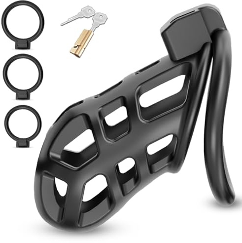 Peniskäfig Keuschheitskäfig Herren Sex Spielzeug für die Männer,Chastity Cage Keuschheitsgürtel für Herren,Chastity Cage Male,Gay Sex Sexspielzeug,SM Fetisch Extrem Penis Bondage (L)