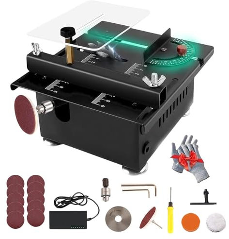 Mini Sierra De Mesa Multifuncional Elevable, Mini Sierra De Mesa Para Manualidades, Mini Sierra De Mesa De Sobremesa Para Cortar Madera, Ajustables DIY Cutting Sanding Engraving Drilling Machine,03