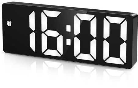 Ankilo Sveglia Digitale, Orologio Digitale, Sveglia Elettrica da Scrivania con Porta Tipo-C, 5 Luminosità Regolabili, DST, Snooze, Display 12/24H per Casa, Ufficio