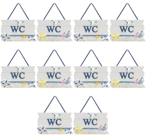 MAGICLULU 5 Ensembles Liste Des Toilettes En Bois Decoration Wc Décoration Wc Décor De Signe De Toilette Décor De Toilettes Unité Mur Signe De Toilette Wc Signe De Toilettes Wc 2 Pièces * 5