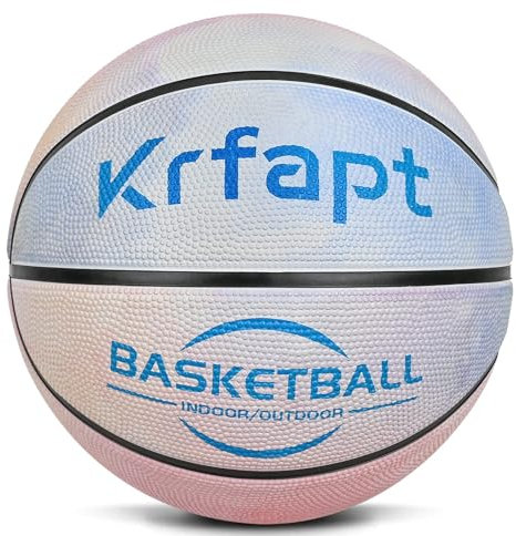 Balón de baloncesto para niños, tamaño 5, ideal para la juventud de las manos de los niños para entrenamiento de baloncesto suave con superficie de agarre (rosa, 5)