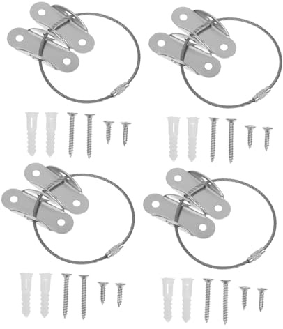 Zerodeko 4sets Furniture Falling Straps Safety Tool for Wall Anchors Boy Girl Furniture Protection Metal Hooks Prevent Tip-over in Living