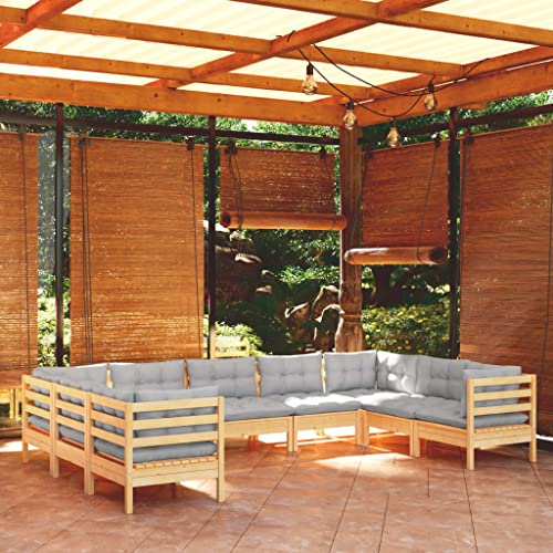 Sonnenliege mit Auflage Grau Akazie Massivholz - Premium Sun Lounger with Cushion, Solid Wood Garden Lounge Chair for Poolside, Patio, Outdoor Relaxation, Weather-Resistant & Comfortable Design