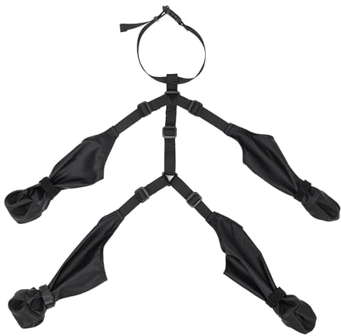 Schlittenhunde Zubehör Hundestiefel-Leggings, rutschfeste Hundeschuhe, Haustierschutz für kleine mittelgroße Hunde, schmutzabweisend, für Hunde im Freien, zum Laufen, Laufen, Nasenarbeit (Black, L)