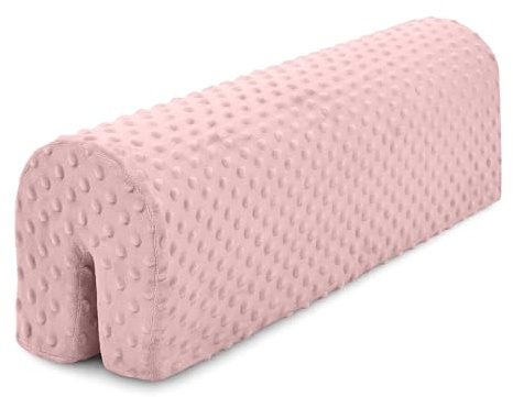 Jinfanshurich Bettkantenschutz für Kinderbetten, 70 cm Bettschiene Stoßfänger Schutz, Schutz für Bettrahmen Rand Schutz Kleinkinder Kinderbett, Abnehmbare Abdeckung (Rosa)