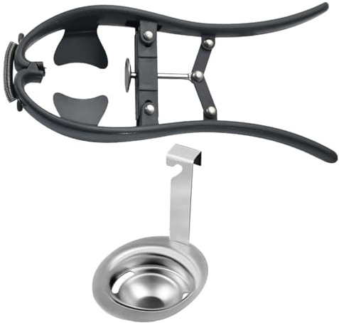 Abrelatas de cáscara de huevo, pelador y separador robusto, abridor de cáscara de huevo de acero inoxidable, para cocina, hornear, hogar, gastronomía, comercial