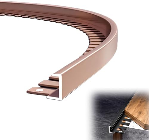 Tira de transición flexible de 91,4 cm de madera a baldosa, 3 piezas de borde de aluminio, color morado, 5 mm, tiras de unión duraderas para una transición sin costuras