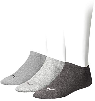 puma UNISEX SNEAKER Plain Socken grau, Puma-Stutzen-Größen:43-46