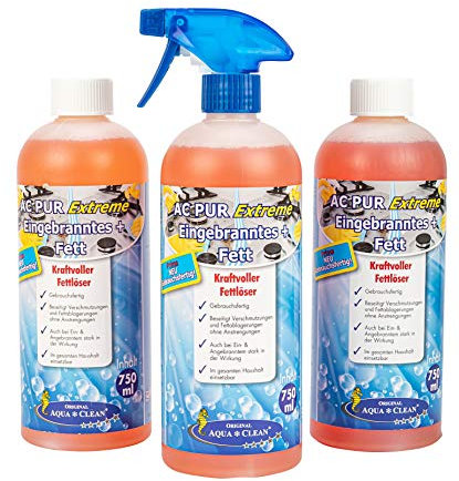 AQUA CLEAN PUR Extreme gegen Eingebranntes & Fett universell einsetzbar 3x 750ml