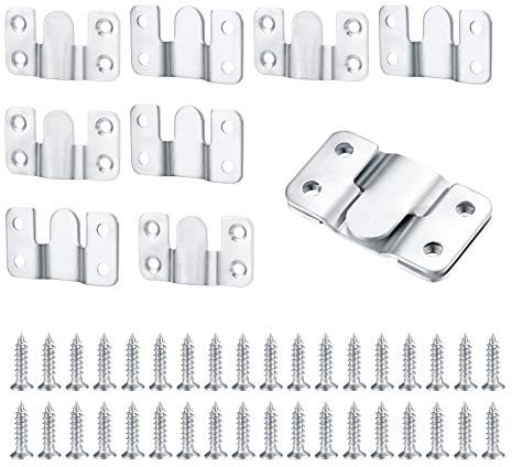 10 Pièces Support Montage Encastré Dissimulé, Supports Suspension Emboîtement Robuste, Connecteur de Meubles, Matériel Suspension Mural Acier Inox Suspendu pour Photos, Miroirs, Sffichage d'image