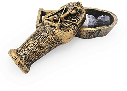 Egitto Mummia Acquario Decorazioni Terrario Ornamento Antico Egitto Decor Bara Pesce Rettile Tartaruga Serbatoio Decorazione Bronzo