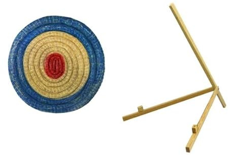Strohscheibe Deluxe, Ø 60 cm, Zielscheibe, zur Auswahl mit Ständer | für Pfeil und Bogen