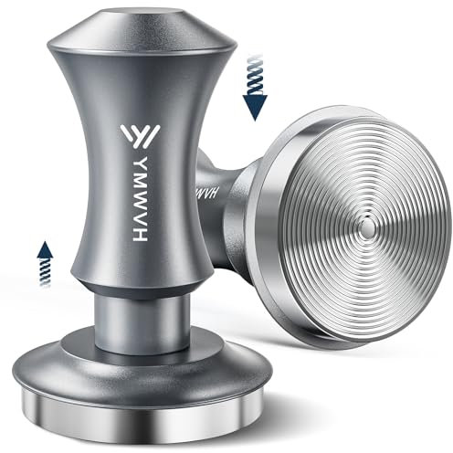 Espresso Tamper Barista - Prensador de café barista de 58,3 mm con base ondulada de acero inoxidable 100% con doble resorte, constante 30 libras, compatible con máquina de espresso Rancilio,