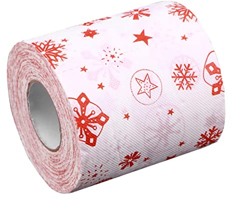 ABOOFAN Papier Imprimé Papier Toilette Drôle Tissu De Table Toilette Te De Décor De Noël Napperon