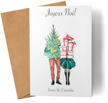 Kiddle-Design Weihnachtskarte Personalisiert Familie Karte Idee Geschenk Eltern Kinder Persönlich Nikolaus Weihnachten Xmas Geschenk 1 Kind