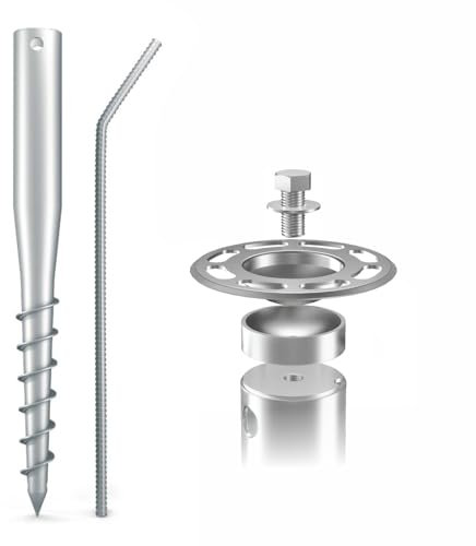 Maxerio NEU 100 cm 4er TILT-Set Schraubfundamente Ø 60 x 2; M12