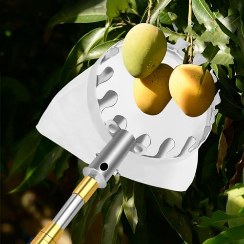 griffe de jardin pince telescopique Cueilleur De Fruits Réglable Perche Télescopique Avec Panier Et Sac De Rangement, 2 3 4 5 6 8 10 M Attrape-fruits/ Outil De Cueillette De Pommes/ Equipement De Réco