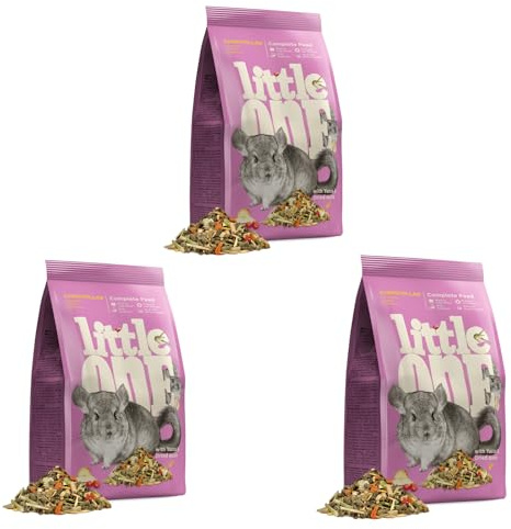 Little One Nourriture complète pour Chinchillas | Pack de 3 | 3 x 400 g | Spécialement conçu pour Les Besoins nutritionnels des Chinchillas | pour répondre aux Besoins en nutriments