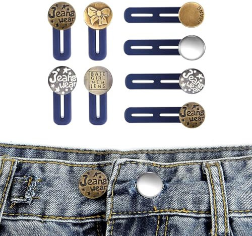 8 Stück Hosenbunderweiterung Damen,Jeans Extender Knopf Hosenknopf Verlängerung,Knopfverlängerung für Hosen,Hosenerweiterung Damen,Bunderweiterung für Hosen Damen,Hosenerweiterung Schwangerschaft
