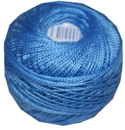 PERLOVKA Kreuzstichgarn Baumwolle Perlgarn 10g 85m blau (5552)
