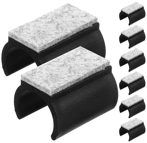 Hshenjhu 8 Piezas Almohadillas para Silla 22 mm Protectores de Suelo para Muebles en Forma de U Protector Patas Sillas con Fieltro, Tapas para Patas de Silla Antideslizantes, para Almohadillas Muebles