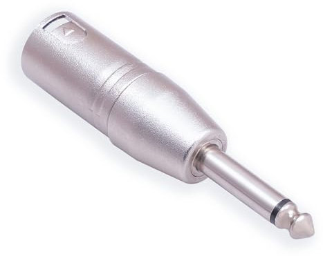 YUGSHNKFC Adattatore professionale TRS mono a XLR maschio da 6,35 mm a presa a 3 pin, connettore audioed da un quarto di pollice a porta XLR