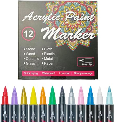 Bkljkf Pennarelli Per La Pelle | 12 Penne Lavabili Atossiche Per Il Corpo - Set Per Disegno Artistico, Trucco E Pittura Per Donne Uomini Ragazzi