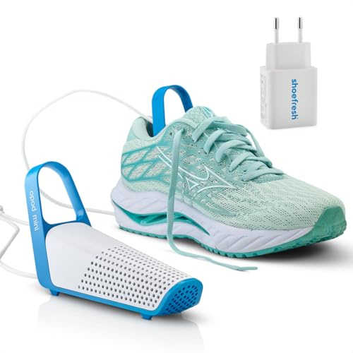 Shoefresh Opod Mini Skotorkare & Skouppfräschare | Elektrisk Luktborttagare för Skor med kraftfull fläkt | För Fotbollsskor, Sneakers, Boxningshandskar och Mer | USB-C Adapter och Timer