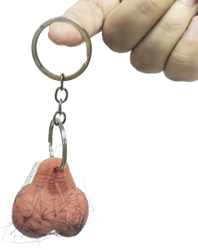 Gadgetking Nude Testicles Keyring Keychain Balls Joke Gift Mens Boyfriend Adult Stocking Filler Birthday Novelty Prank Present Funny Idea Secret Santa Fathers Day Brother Christmas Her Ladies Womens
